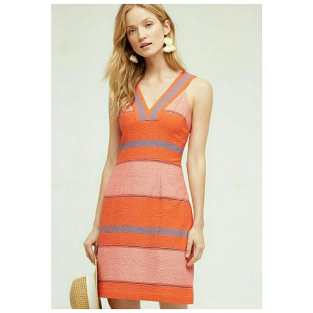ANTHROPOLOGIE HD IN PARIS ORANGE DRESS NEVER WORN